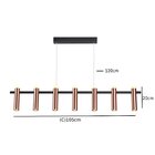 Pendente Bella Tubi 112 X 11 X 33 5cm Led 49w Cd002m