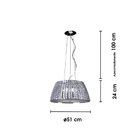 Pendente Bella Vienna 51x24cm G9 Cromado Ho173p