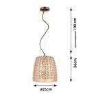 Pendente Bella Vienna Ø26 X 25cm 40w Ho172pc