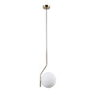 Pendente Bella Viva Dourado E Branco 16x45cm E27 Bolinha 5w S