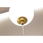 Pendente Bijou Preto E Dourado Led 18w Branco Quente St2849