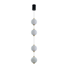 Pendente Bijou Preto E Dourado Led 18w Branco Quente St2849