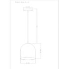 Pendente Bilbão 20cm Woods Amarelo