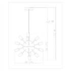 Pendente Bivolt 12 Braços Sirius Woods!