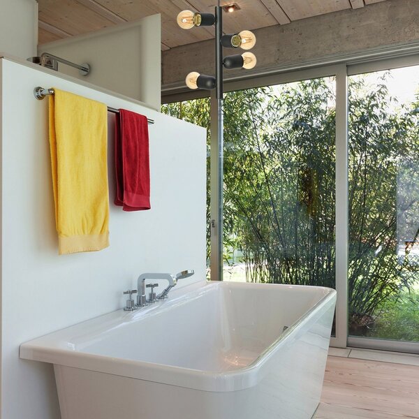 Pendente Bivolt 18,5x39,5cm 4 Lâmpadas Infinity Lux Preto