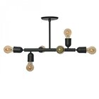 Pendente Bivolt 58,5x39,5cm 6 Lâmpadas Infinity Lux Preto