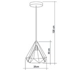 Pendente Bivolt Aramado Piramidal 25cm Startec Branco
