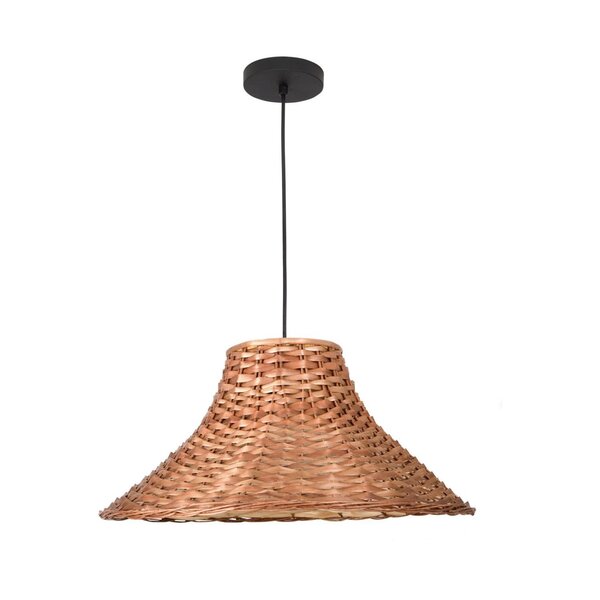 Pendente Bivolt Chapéu Em Vime 40cm Bali Blumenau Cobre