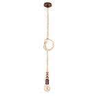 Pendente Bivolt Corda Sisal Sailor Wood Blumenau Marrom/gold