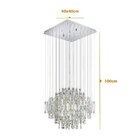 Pendente Bivolt Cristal Áustria Qd G9 Bronzearte Transparente