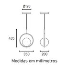 Pendente Bivolt Dubai Blumenau Preto