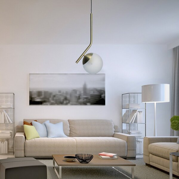 Pendente Bivolt Em Aluminio E Vidro Infinity Lux Bronze