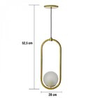 Pendente Bivolt Em Aluminio E Vidro Infinity Lux Bronze