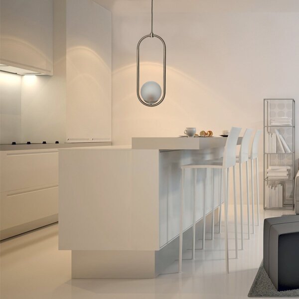 Pendente Bivolt Em Aluminio E Vidro Infinity Lux Grafite