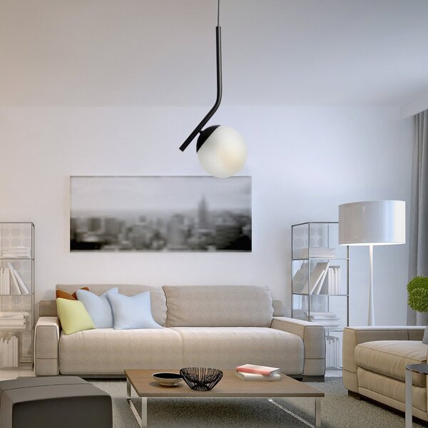 Pendente Bivolt Em Aluminio E Vidro Infinity Lux Preto