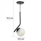 Pendente Bivolt Em Aluminio E Vidro Infinity Lux Preto