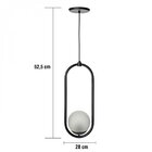 Pendente Bivolt Em Aluminio E Vidro Infinity Lux Preto