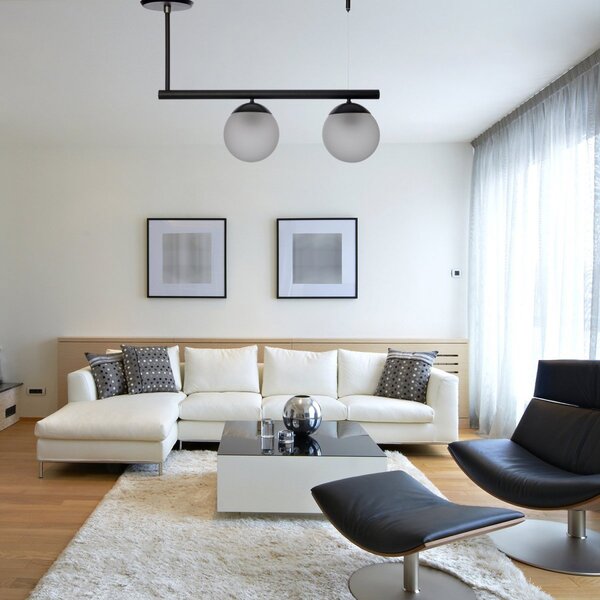 Pendente Bivolt Em Aluminio E Vidro Infinity Lux Preto