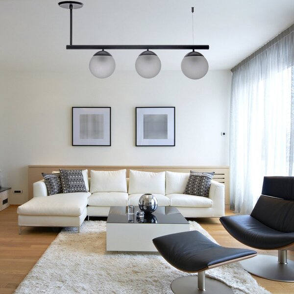 Pendente Bivolt Em Aluminio E Vidro Infinity Lux Preto