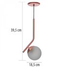 Pendente Bivolt Em Aluminio E Vidro Infinity Lux Rose