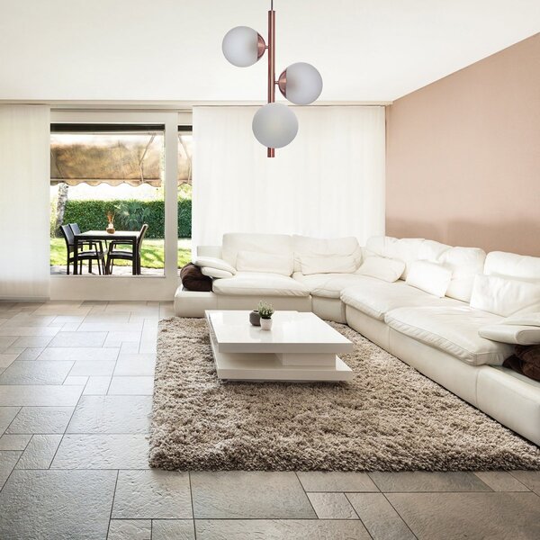 Pendente Bivolt Em Aluminio E Vidro Infinity Lux Rose