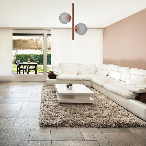 Pendente Bivolt Em Aluminio E Vidro Infinity Lux Rose