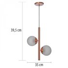 Pendente Bivolt Em Aluminio E Vidro Infinity Lux Rose