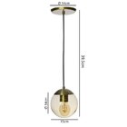Pendente Bivolt Em Vidro Ambar 011bva Infinity Lux Bronze