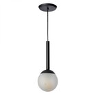 Pendente Bivolt Em Vidro Fosco Ref 013pvf Infinity Lux Preto