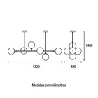 Pendente Bivolt Globo Glam Blumenau Dourado