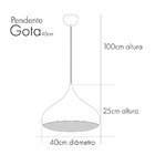 Pendente Bivolt Gota 40cm Rpx Startec Branco