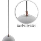 Pendente Bola Branco/cobre /1 3001