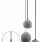 Pendente Bola Branco/cromado /3 3003