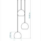 Pendente Bola Branco/dourado /3 3003