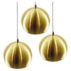 Pendente Bola Dourado Escovado /3 3013