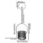 Pendente Bola Pequena 15cm New Cobre Com Cristais Acrilico
