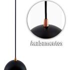 Pendente Bola Preto/cobre /1 3001