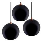 Pendente Bola Preto/cobre /3 3003