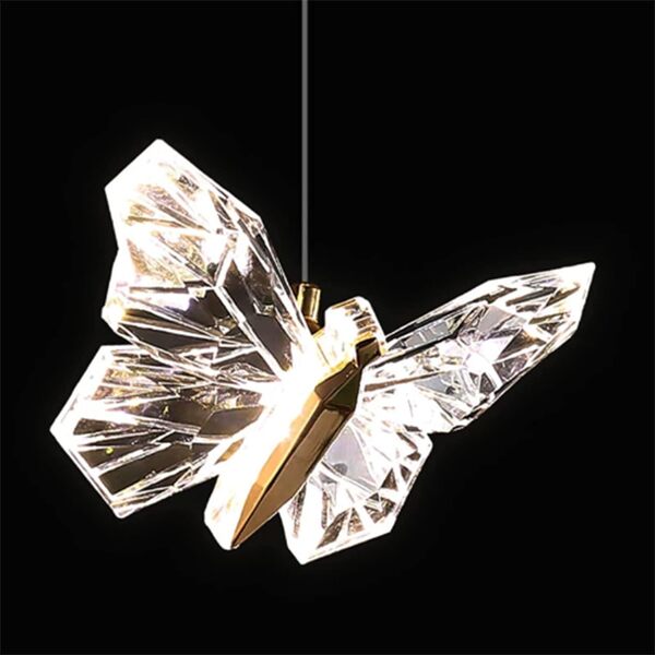 Pendente Borboleta Dourada Led 7w 3200k Bivolt