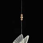 Pendente Borboleta Dourado Metal 24cm 6w 3000k Bivolt