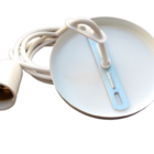 Pendente Branco Cabo Pp 1m Canopla Termoplástico Preto Bivolt