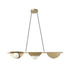 Pendente Cacau De Metal E Vidro Bella Iluminação Dourado/bran