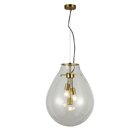 Pendente Caju 3xe27 Bulbo Max 40w Bella Iluminação Transparen