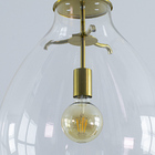 Pendente Caju Bronze Vidro Transparente 54cm 1e27 Bella