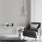 Pendente Caju Bronze Vidro Transparente 54cm 1e27 Bella