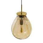 Pendente Caju Cúpula Vidro 30cm Bella + Lâmpada T30 110v  St1