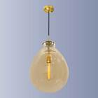 Pendente Caju Cúpula Vidro 40cm Bella + Lâmpada T30 220v St18