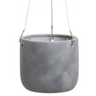 Pendente Cerâmica e Metal Cinza 14,2x16x16cm Cerâmica Artística