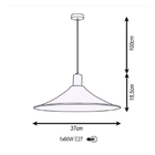 Pendente Chapéu Chinês Diametro 37cm X 18cm Altura E27 Cor Ve