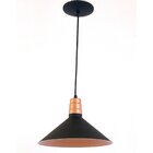 Pendente Chapéu Pequeno 1 Lâmpada Emalustres Preto